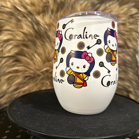 NIB-Coraline&Hello Kitty Collab 12oz Insulated Tumbler - Picture 5 of 7
